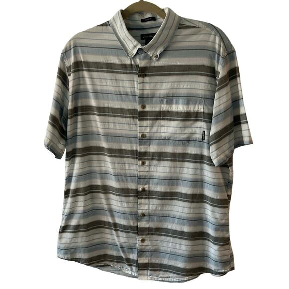 Eddie Bauer Classic Fit Shirt Men’s Size L TALL 100% Cotton Striped Button Up - Picture 1 of 11